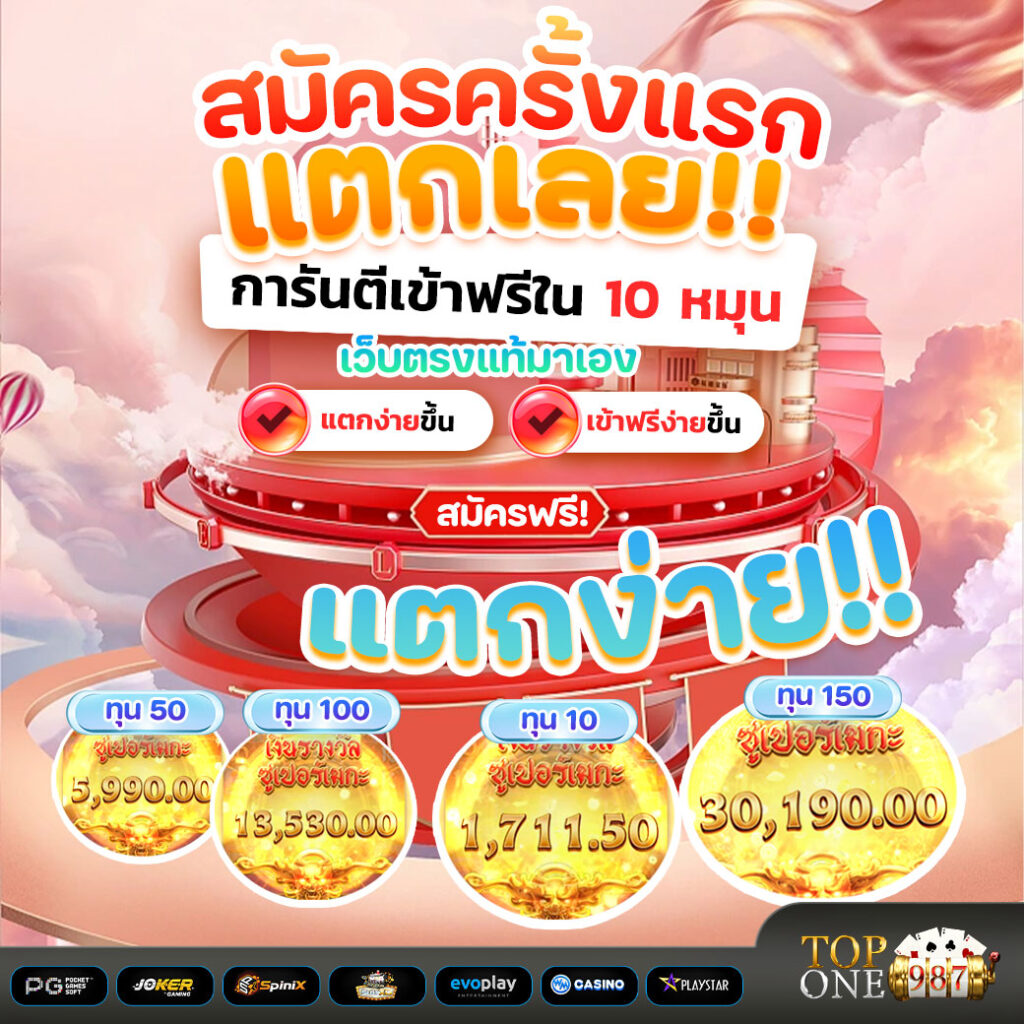 TOPONE987 สล็อตเว็บตรง ศูนย์รวมเกมออนไลน์ครบวงจร ท็อปวัน987​